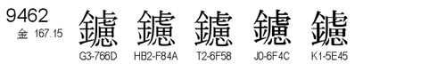 U+9462